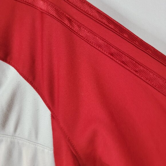 Adidas Wisconsin Badgers Women’s Red & White Quarter Zip Pullover | Size M - Picture 6 of 10